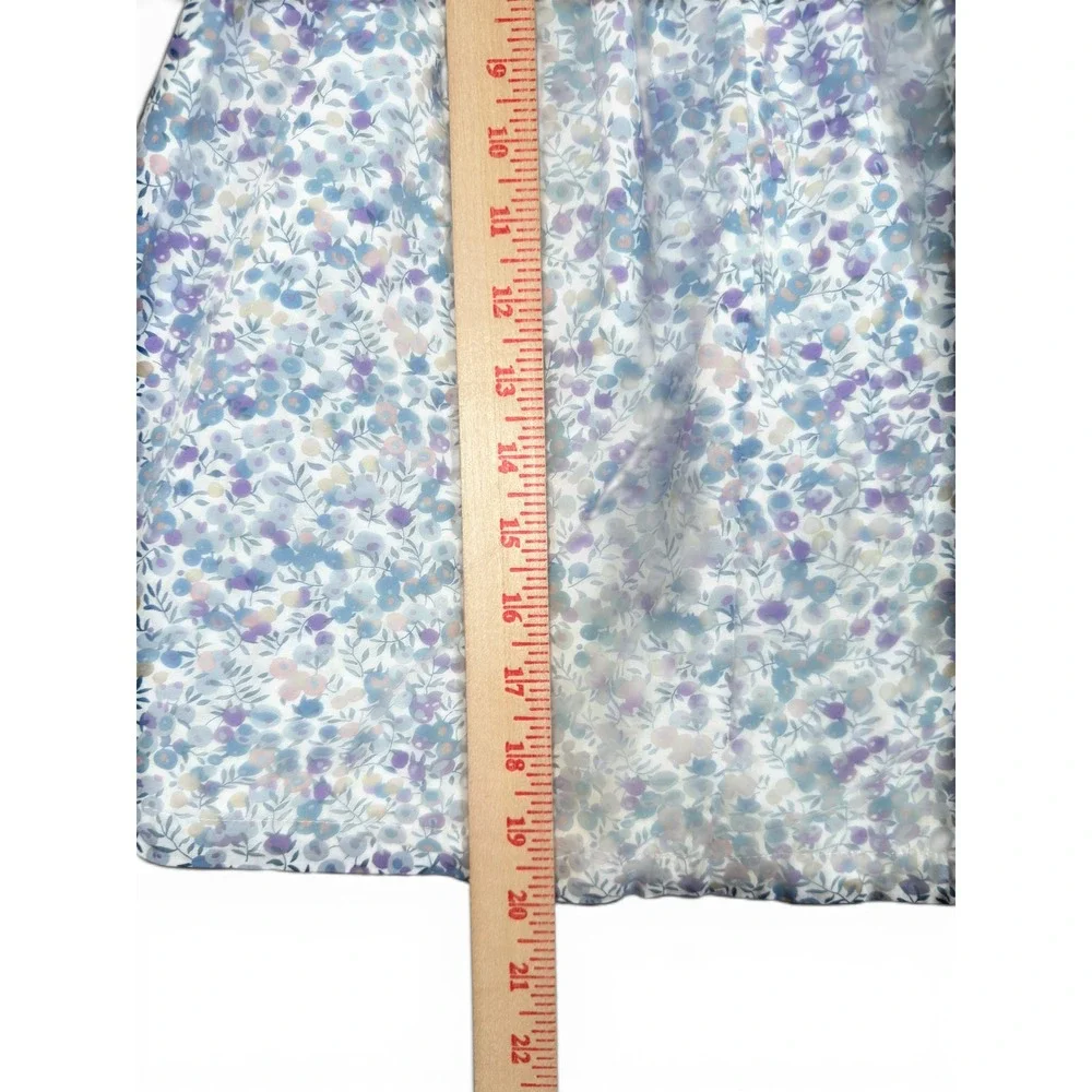 Gil & Niya Floral Smocked Cotton Dress 3T Girls Blue Purple Flutter Sleeve